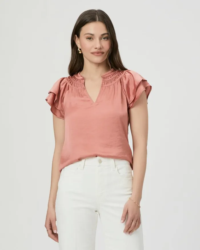 PAIGE Tops and Blouses Women Moriah Top 8211 Pink Terracotta