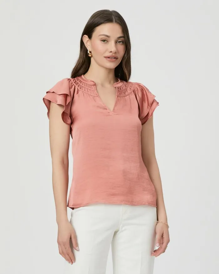 PAIGE Tops and Blouses Women Moriah Top 8211 Pink Terracotta PAIGE Tops and Blouses Women Moriah Top 8211 Pink Terracotta