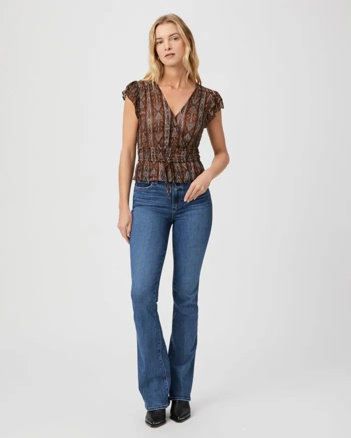PAIGE Tops and Blouses Women Pancetta Top 8211 Landslide Multi Silk PAIGE Tops and Blouses Women Pancetta Top 8211 Landslide Multi Silk