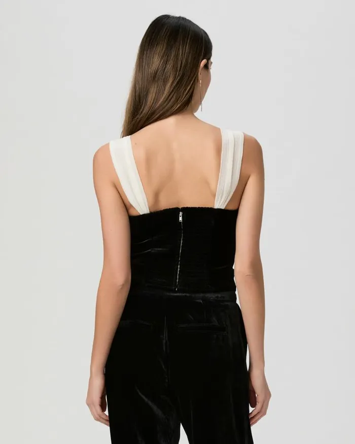 PAIGE Tops and Blouses Women Tuli Top 8211 BlackWhite Velvet PAIGE Tops and Blouses Women Tuli Top 8211 BlackWhite Velvet