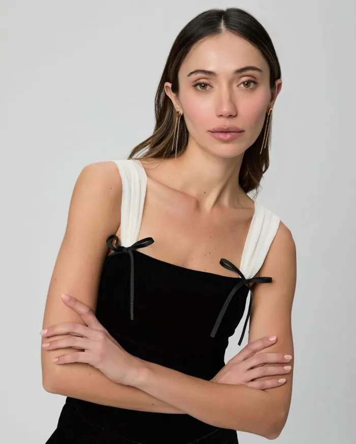 PAIGE Tops and Blouses Women Tuli Top 8211 BlackWhite Velvet PAIGE Tops and Blouses Women Tuli Top 8211 BlackWhite Velvet
