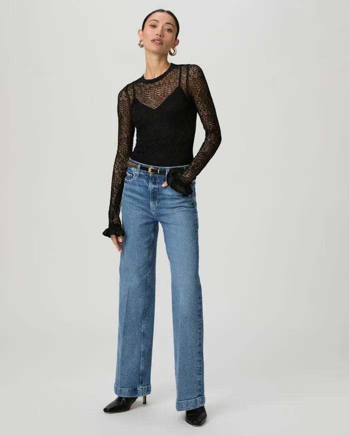 PAIGE Wide Leg Women Leenah 32 Inch Wide Leg Jean 8211 Jam Session
