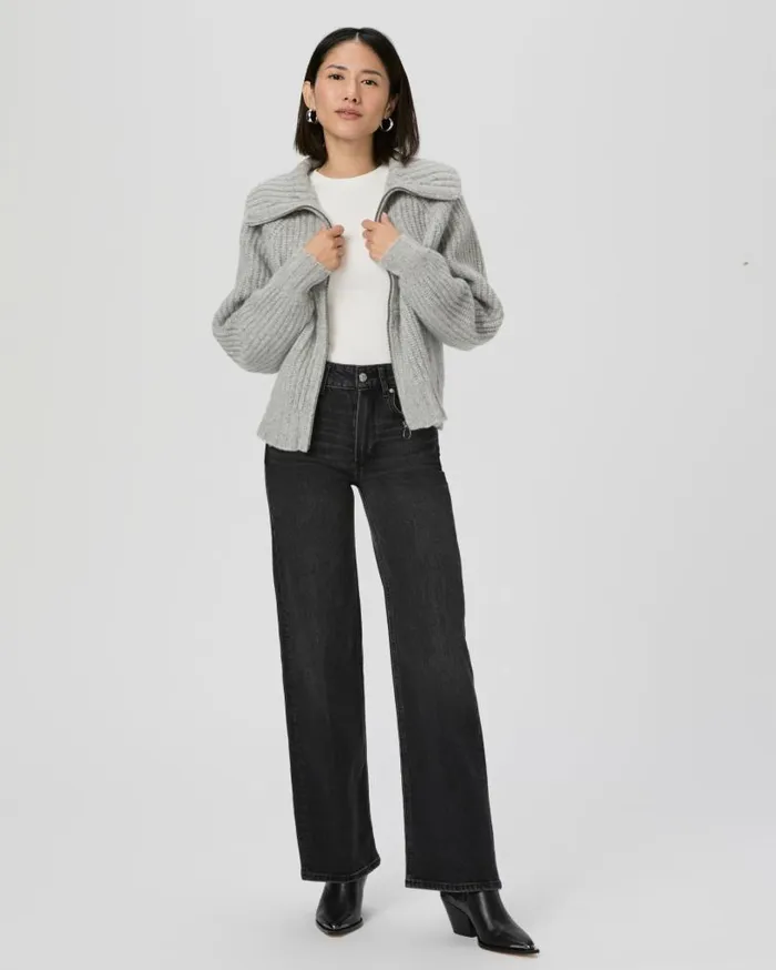 PAIGE Wide Leg Women Sasha Petite 30 Inch Wide Leg Jean 8211 Viper Black Distressed PAIGE Wide Leg Women Sasha Petite 30 Inch Wide Leg Jean 8211 Viper Black Distressed