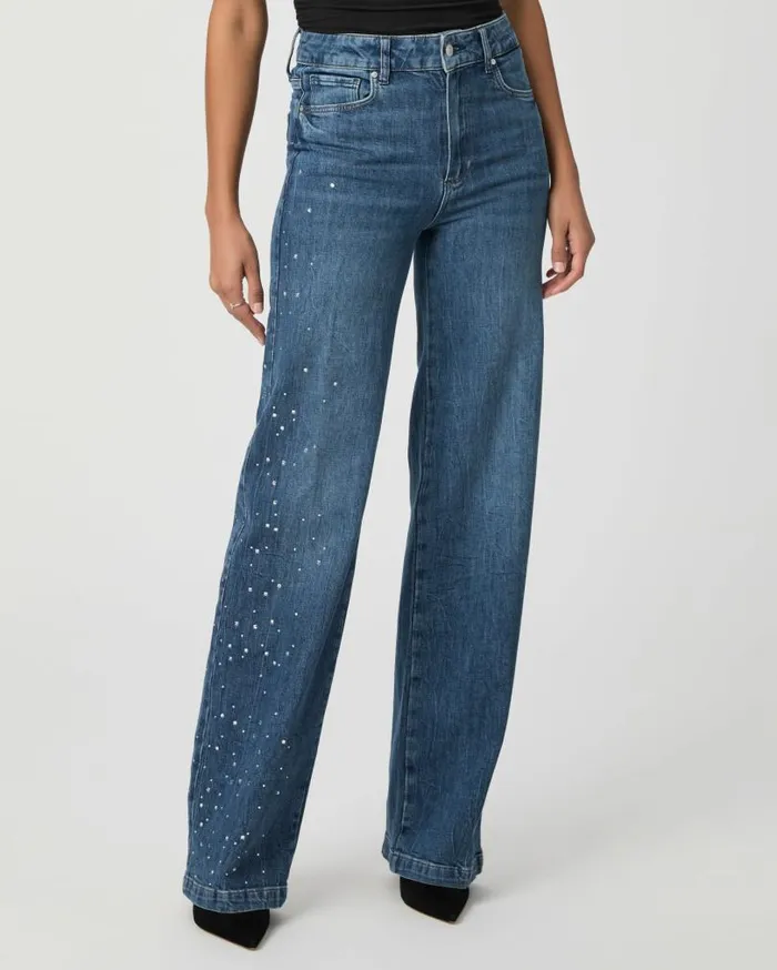 PAIGE Wide Leg Women Sasha Wide Leg Jean 8211 Laurena Embellished PAIGE Wide Leg Women Sasha Wide Leg Jean 8211 Laurena Embellished