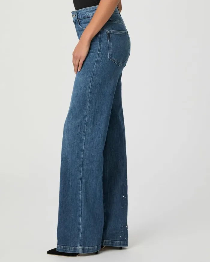 PAIGE Wide Leg Women Sasha Wide Leg Jean 8211 Laurena Embellished PAIGE Wide Leg Women Sasha Wide Leg Jean 8211 Laurena Embellished