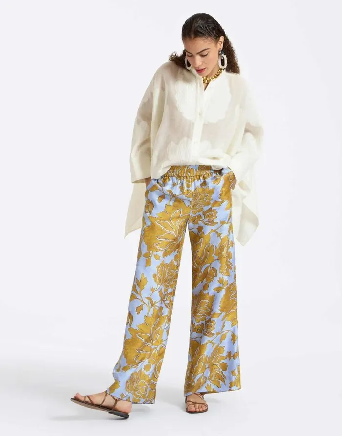 Palazzo Pants Tangle Light Blue Women La Double J Shorts and Pants Palazzo Pants Tangle Light Blue Women La Double J Shorts and Pants