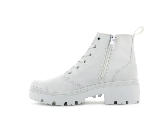 PALLADIUM PALLABASE TWILL Star White Women Boots PALLADIUM PALLABASE TWILL Star White Women Boots