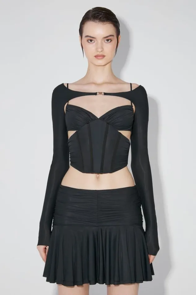 Pandora Shrug Black Women MISBHV Tops