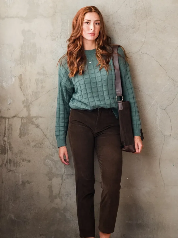 Pants Able Women Mabel Corduroy Cigarette Pant Dark Oak