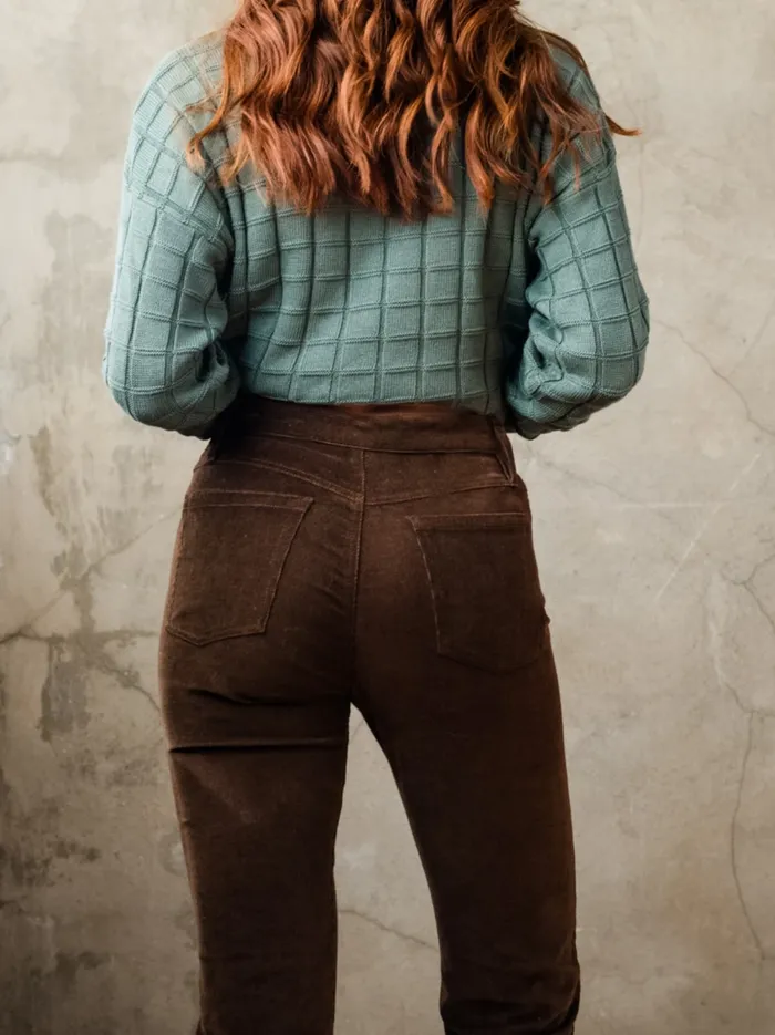 Pants Able Women Mabel Corduroy Cigarette Pant Dark Oak