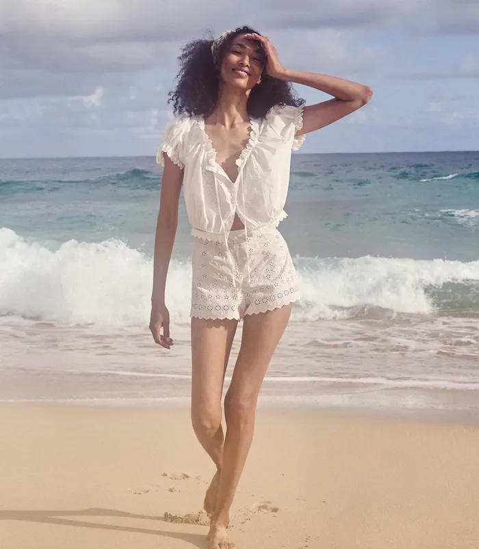 Pants and Shorts Women DEN Arbre Short Salt