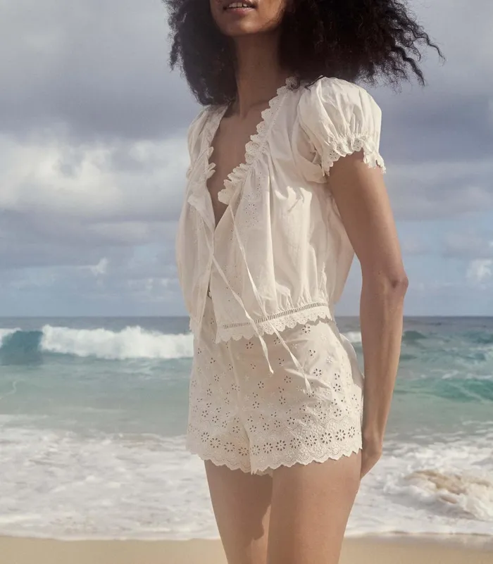 Pants and Shorts Women DEN Arbre Short Salt Pants and Shorts Women DEN Arbre Short Salt