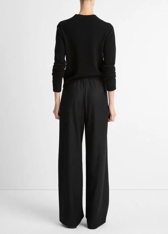 Pants and Shorts Women Vince Italian WoolBlend Easy PullOn Pant Black Pants and Shorts Women Vince Italian WoolBlend Easy PullOn Pant Black