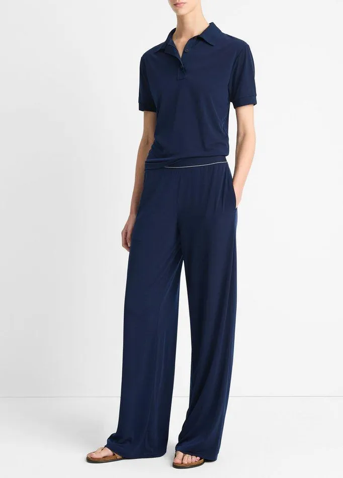 Pants and Shorts Women Vince StretchJersey PullOn Pant Navy Pants and Shorts Women Vince StretchJersey PullOn Pant Navy