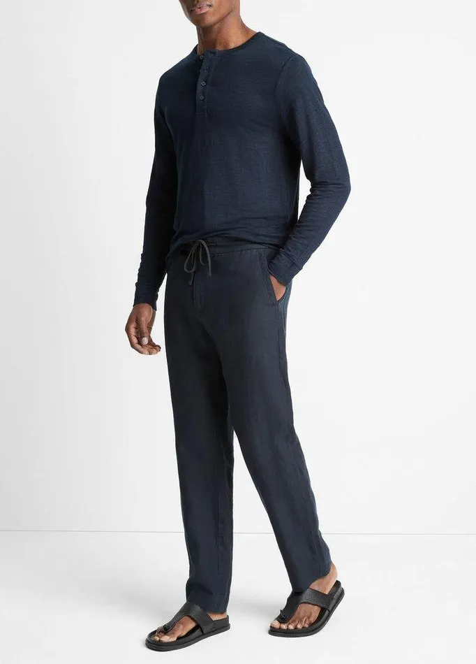 Pants Men Vince Lightweight Hemp Pant Coastal Blue Pants Men Vince Lightweight Hemp Pant Coastal Blue