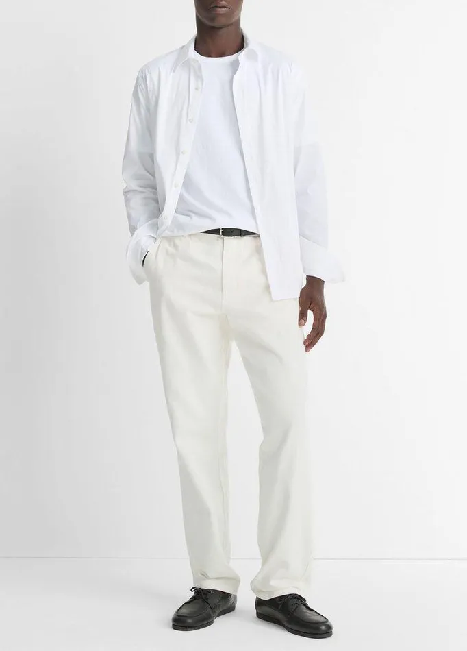 Pants Men Vince Relaxed 5Pocket Cotton Pant Off White