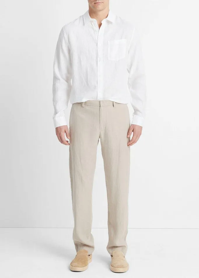 Pants Men Vince Relaxed Hemp Griffith Pant Pumice Rock