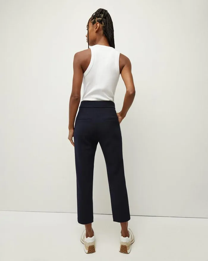 Pants Shop Veronica Beard Renzo Pant Black With Gold Buttons