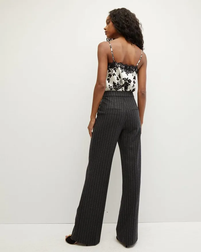 Pants Shop Veronica Beard Tonelli Pinstriped Pant Charcoal Multi