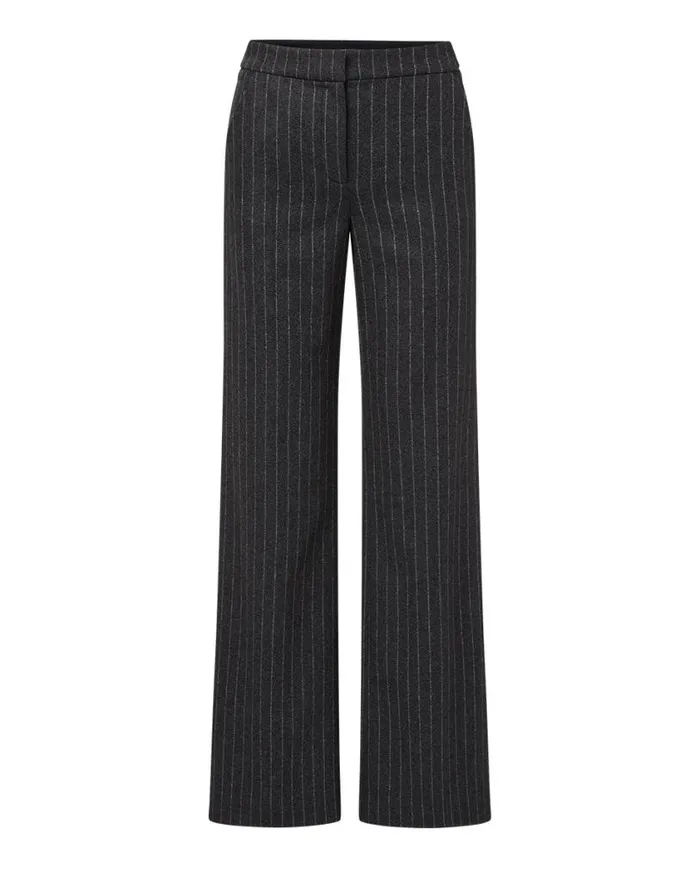 Pants Shop Veronica Beard Tonelli Pinstriped Pant Charcoal Multi