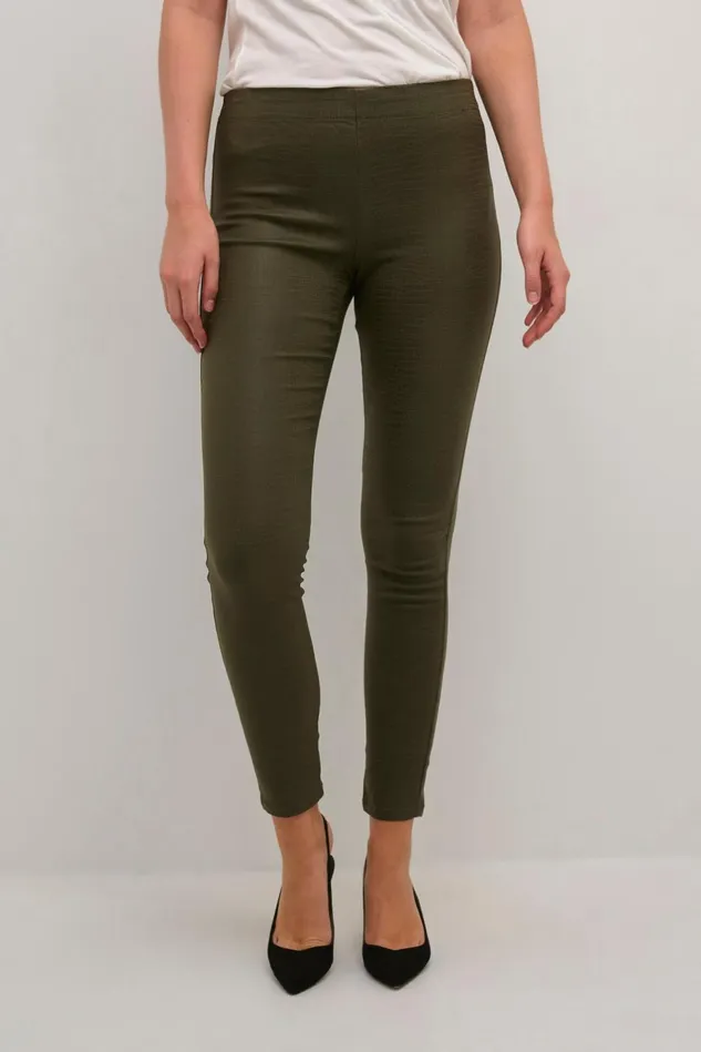 Pants Women CULTURE CUbettine Croco Leggings Burnt Olive Croco