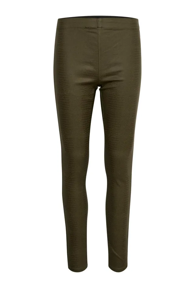 Pants Women CULTURE CUbettine Croco Leggings Burnt Olive Croco
