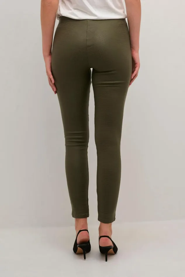 Pants Women CULTURE CUbettine Croco Leggings Burnt Olive Croco