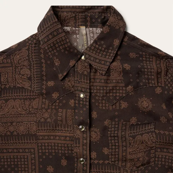 Patchwork Bandana Print Shirt Patchwork Bandana Print Shirt Women Stetson Western Shirts