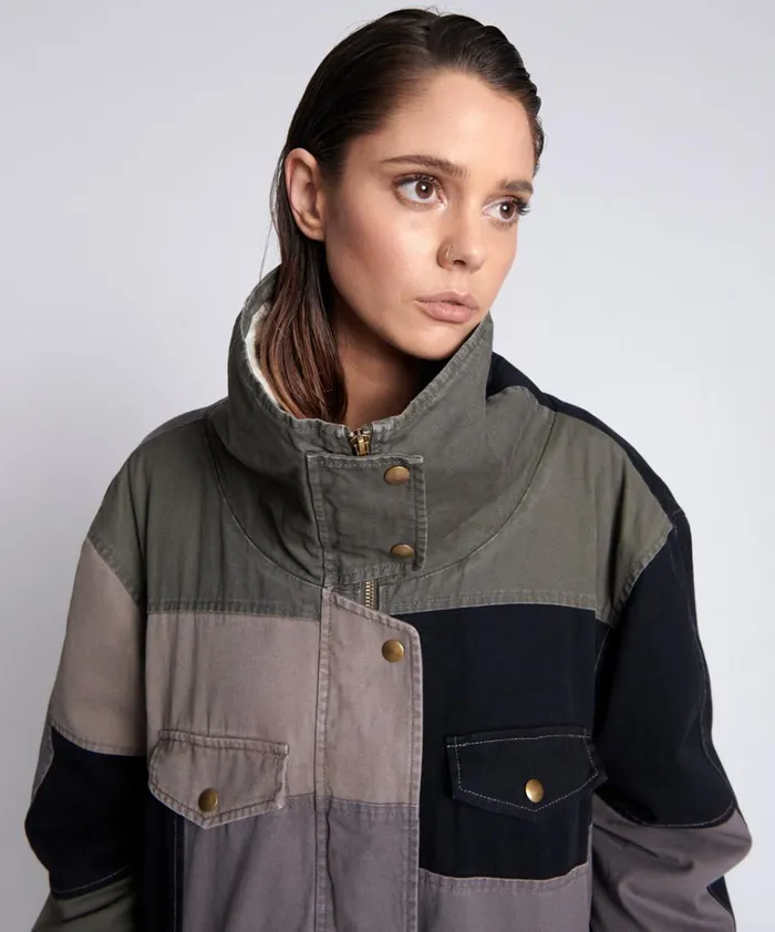 PATCHWORK UTILITY DEFENDER COAT Women One Teaspoon Jackets PATCHWORK UTILITY DEFENDER COAT Women One Teaspoon Jackets