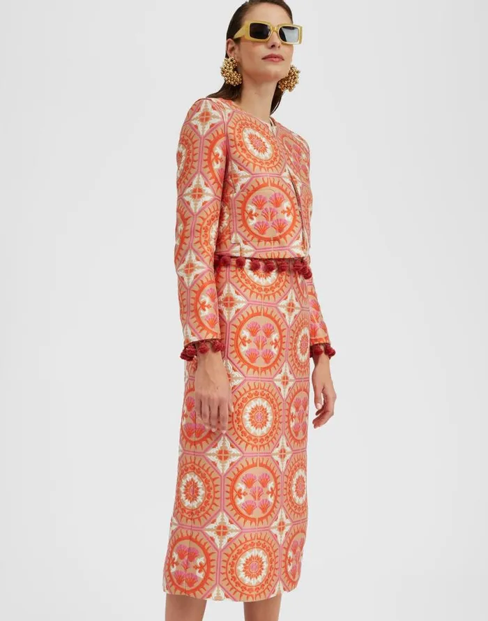 Pencil Skirt Sun Orange Women La Double J Skirts