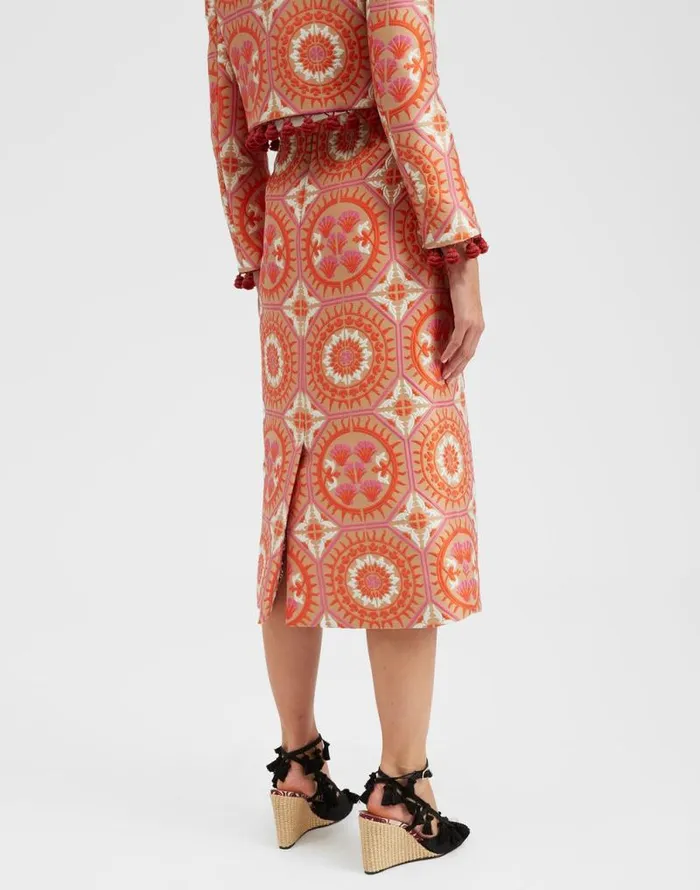 Pencil Skirt Sun Orange Women La Double J Skirts Pencil Skirt Sun Orange Women La Double J Skirts