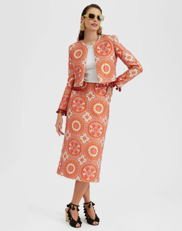 Pencil Skirt Sun Orange Women La Double J Skirts Pencil Skirt Sun Orange Women La Double J Skirts