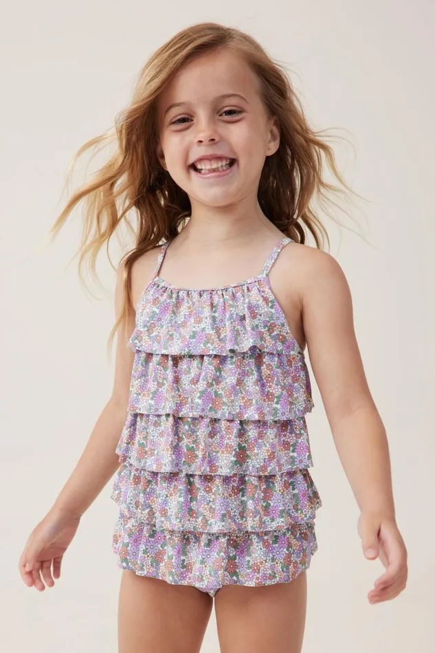 Pepper One Piece Vanillablaire Ditsy Clay Pigeon Girls Cotton On Swimwear