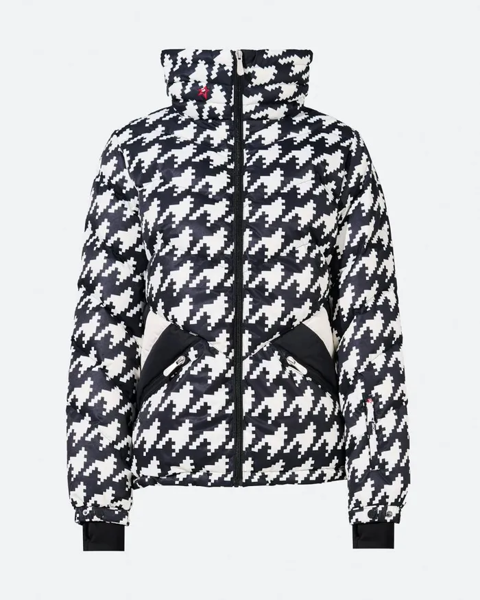 Perfect Moment Jackets Houndstooth Ski Duvet Down Jacket Houndstooth 8211 Blacksnow White 8211 Women Perfect Moment Jackets Houndstooth Ski Duvet Down Jacket Houndstooth 8211 Blacksnow White 8211 Women