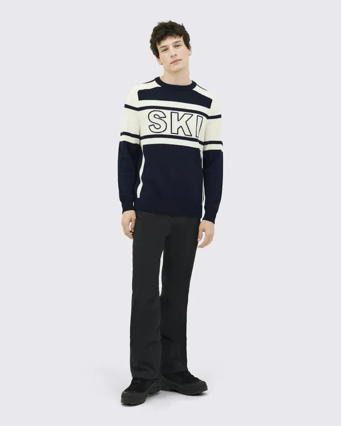Perfect Moment Knitwear Ski Merino Wool Sweater Navy 8211 Men