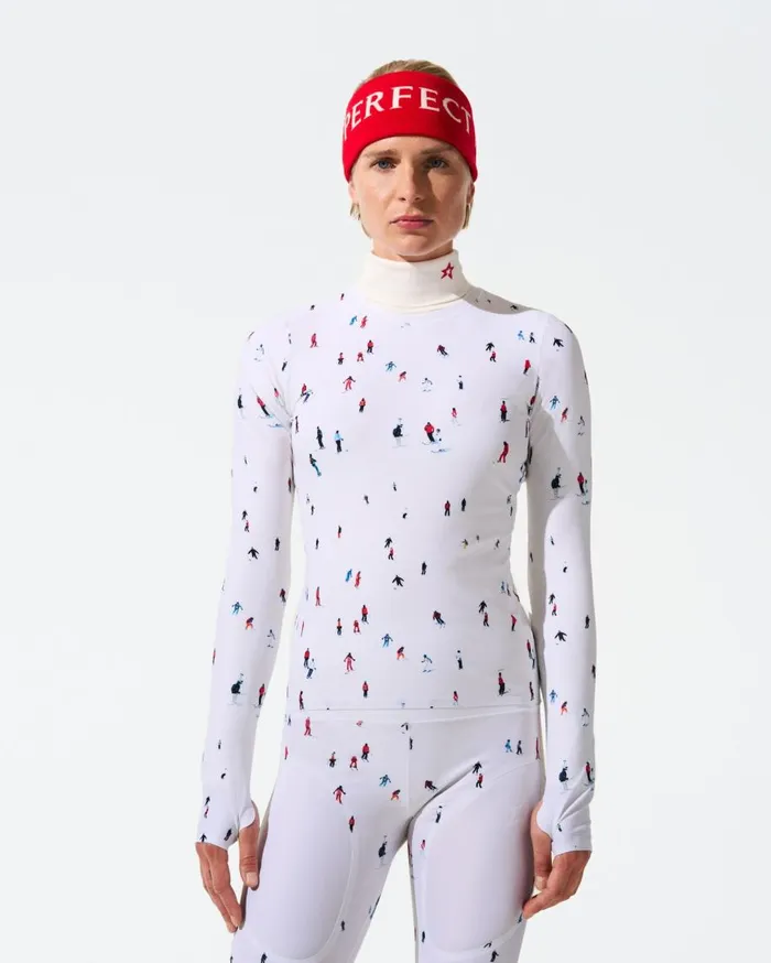 Perfect Moment Tops PM X Dede Johnston Compression Base Layer Top Dede Ski Print 8211 Women