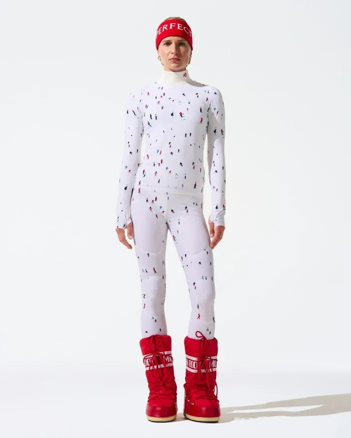 Perfect Moment Tops PM X Dede Johnston Compression Base Layer Top Dede Ski Print 8211 Women