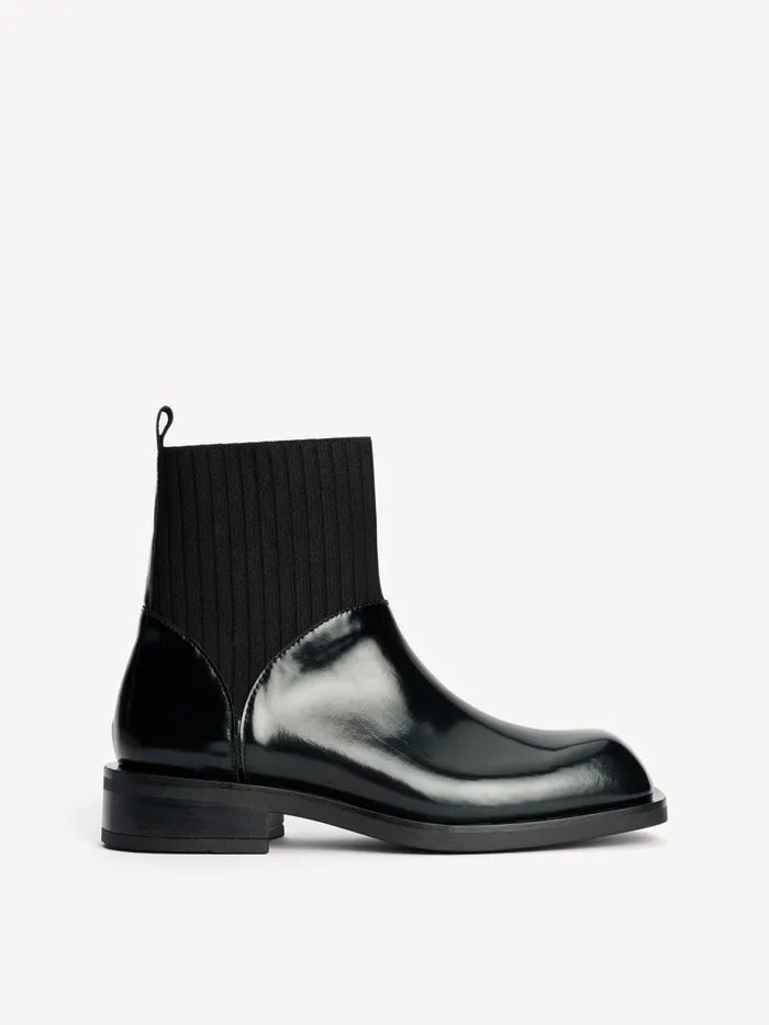 Perlla Leather Boots Black Women By Malene Birger Shoes