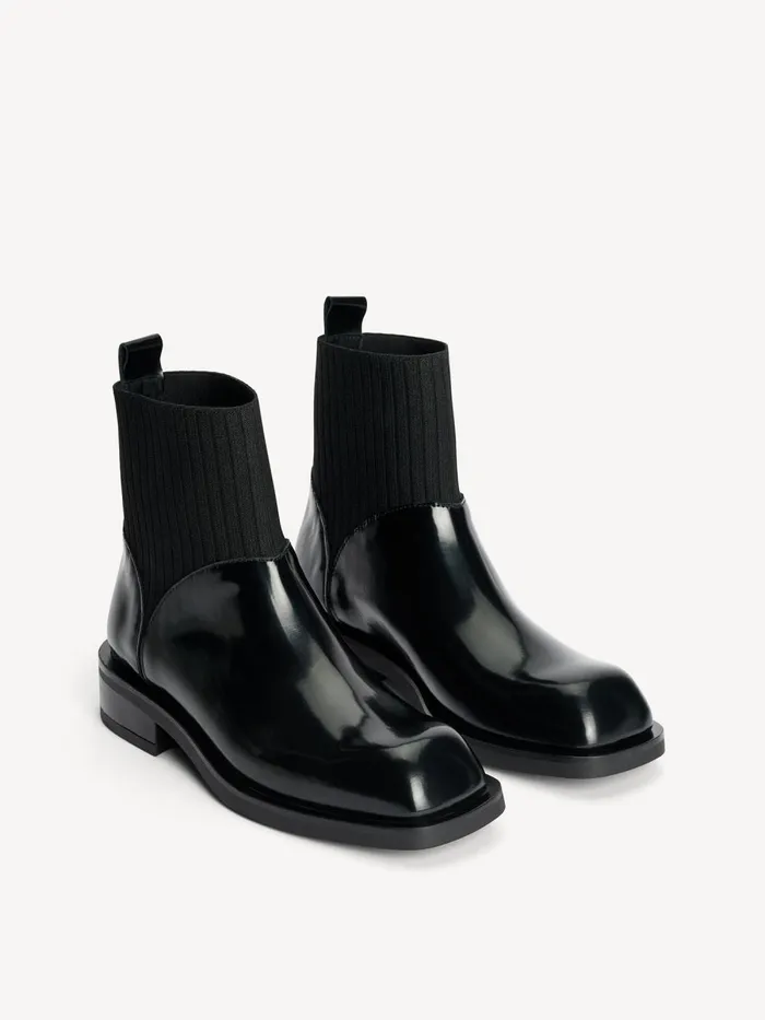 Perlla Leather Boots Black Women By Malene Birger Shoes