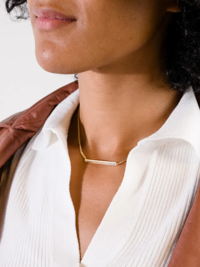 Personalized Curb Chain Necklace 14k Goldfilled Women Necklaces Able