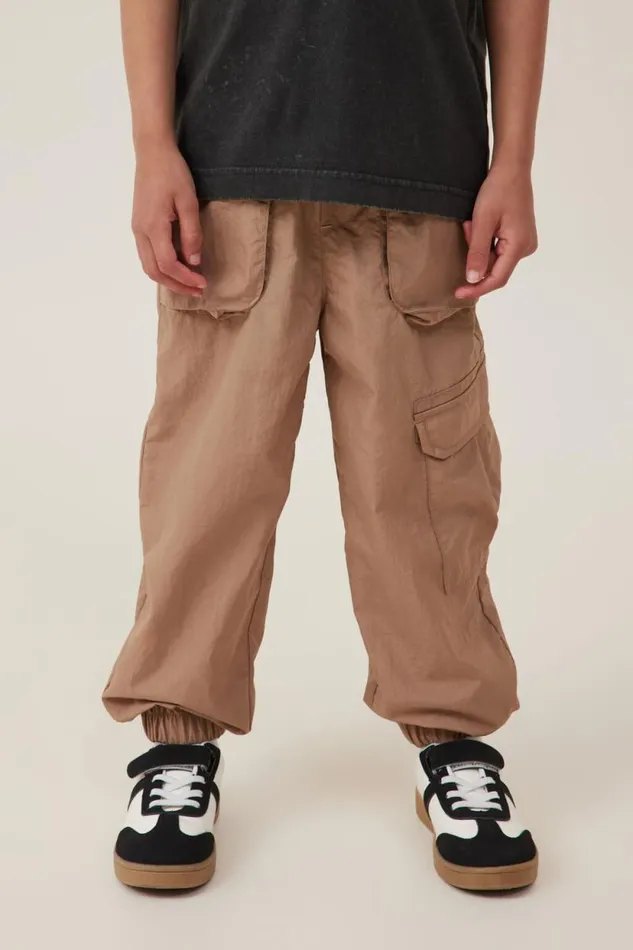 Pete Parachute Pant Taupy Brown Boys Cotton On Pants and Jeans