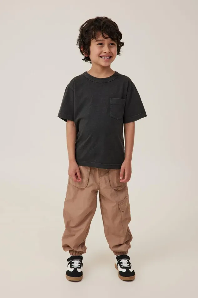 Pete Parachute Pant Taupy Brown Boys Cotton On Pants and Jeans Pete Parachute Pant Taupy Brown Boys Cotton On Pants and Jeans