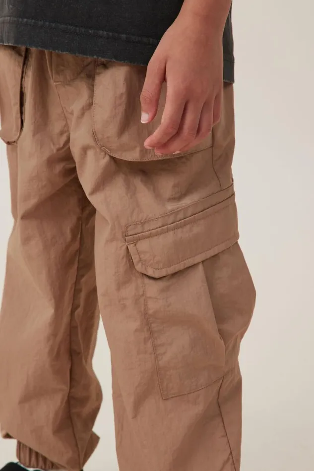 Pete Parachute Pant Taupy Brown Boys Cotton On Pants and Jeans Pete Parachute Pant Taupy Brown Boys Cotton On Pants and Jeans