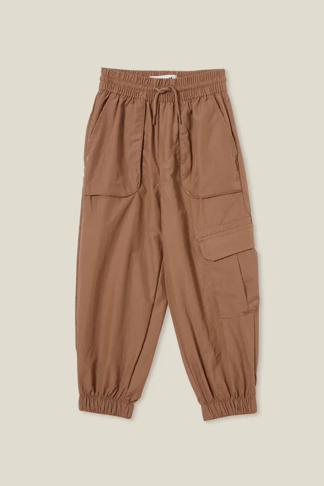 Pete Parachute Pant Taupy Brown Boys Cotton On Pants and Jeans Pete Parachute Pant Taupy Brown Boys Cotton On Pants and Jeans