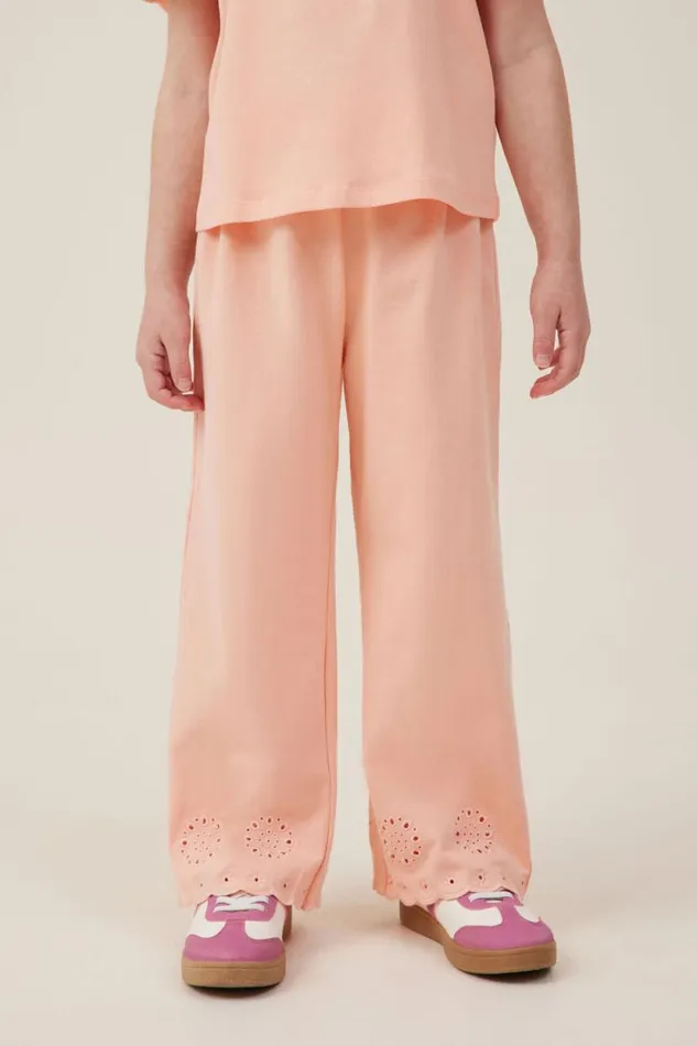 Piper Broderie Pant Tropical Orange Girls Cotton On Leggings Pants and Jeans