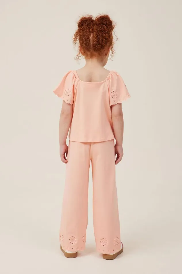 Piper Broderie Pant Tropical Orange Girls Cotton On Leggings Pants and Jeans Piper Broderie Pant Tropical Orange Girls Cotton On Leggings Pants and Jeans