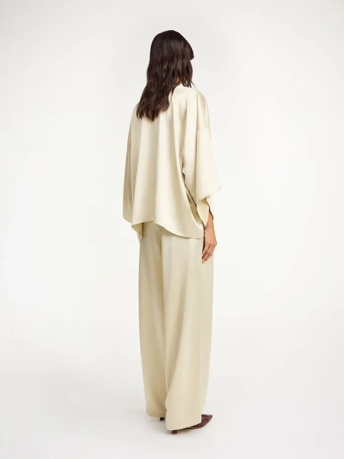 Piscali WideLeg Trousers Oyster Gray Women By Malene Birger Trousers
