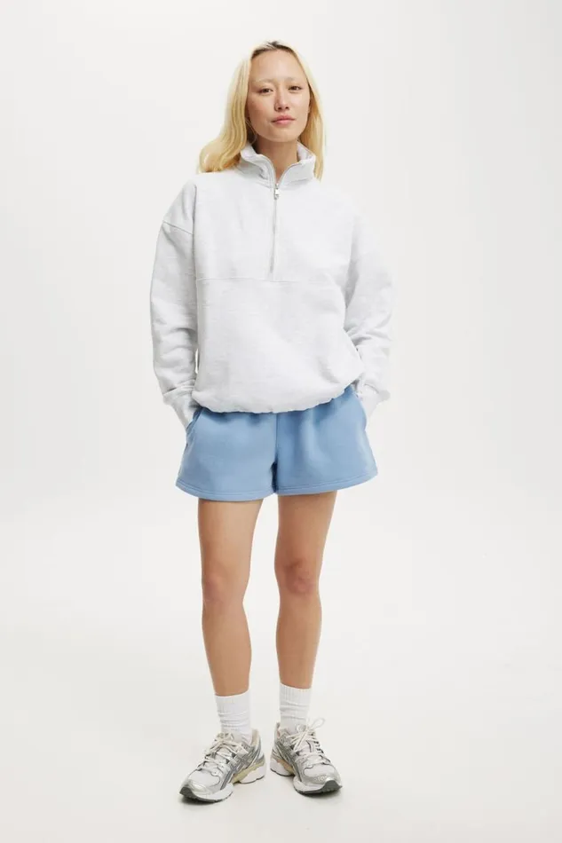 Plush Essential Half Zip Jumper Cloudy Grey Marle Women Cotton On Sweats and Hoodies Plush Essential Half Zip Jumper Cloudy Grey Marle Women Cotton On Sweats and Hoodies