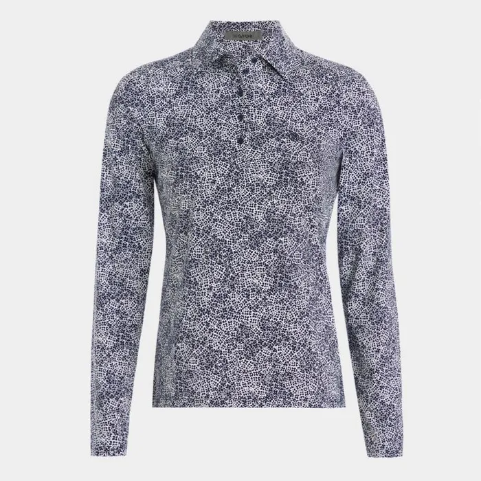 Polos and Shirts Women GFORE HYDRANGEA SILKY TECH NYLON LONG SLEEVE POLO Twilight Polos and Shirts Women GFORE HYDRANGEA SILKY TECH NYLON LONG SLEEVE POLO Twilight