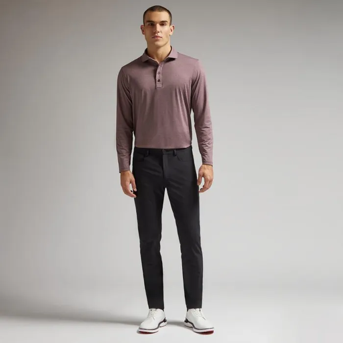 Polos Men GFORE RIB GUSSET LONG SLEEVE MLANGE ICE NYLON SUN SHIRT Heather Port Polos Men GFORE RIB GUSSET LONG SLEEVE MLANGE ICE NYLON SUN SHIRT Heather Port